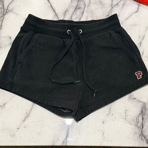 PINK Victoria's Secret Black Sweat  Drawstring Shorts XS